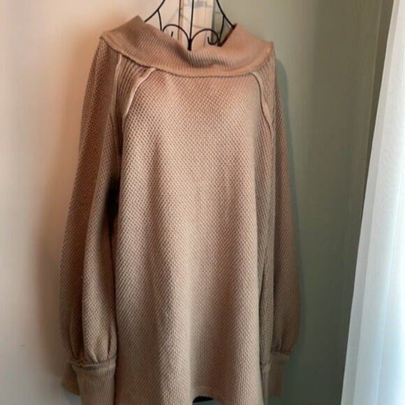 Free People Beige Shes A Keeper Top Beige M - Picture 7 of 7